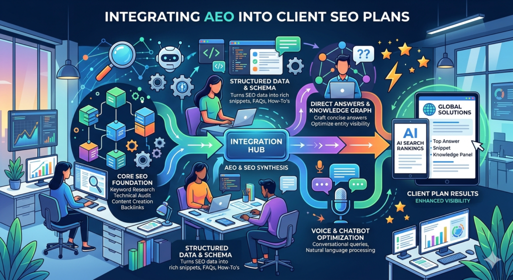How Agencies Integrate AEO into Client SEO Plans